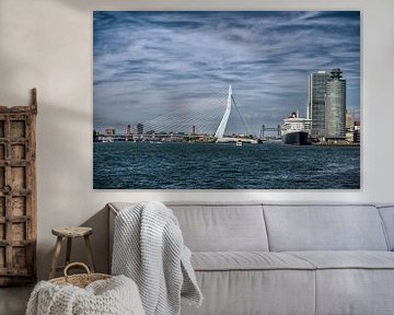skyline erasmusbrug rotterdam van Arthur Bruinen