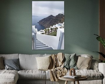 Uitzicht in Santorini Caldera van haroulita