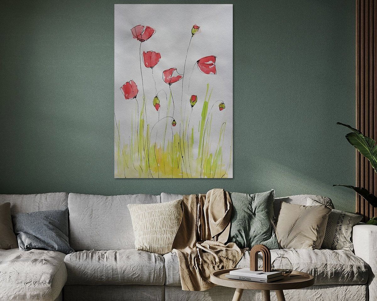 Voorbeeld van het werk in een kamer
