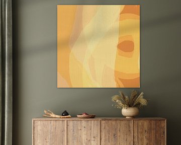 Abstract painting in yellow colors by Abstract Minimalist Art