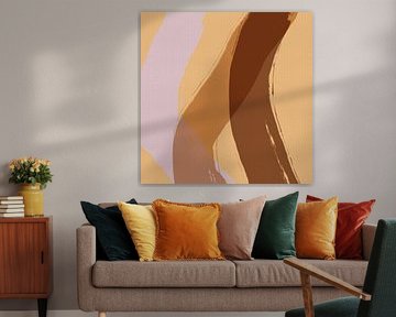 Serene minimalist painting in warm neutrals by Abstract Minimalist Art