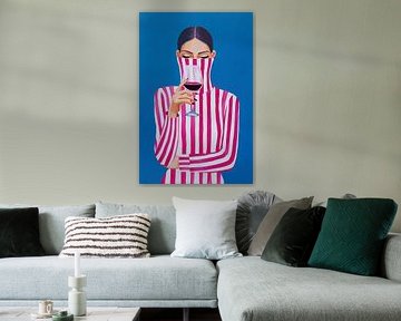 Pink Striped Wine