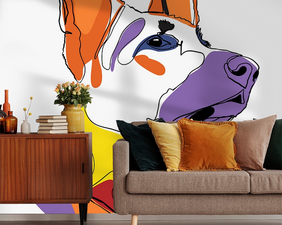Voorbeeld van het werk in een kamer