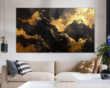 Schwarz mit Gold Farbe