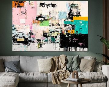 Abstract kunstwerk met ritme van Art & Soul Creations