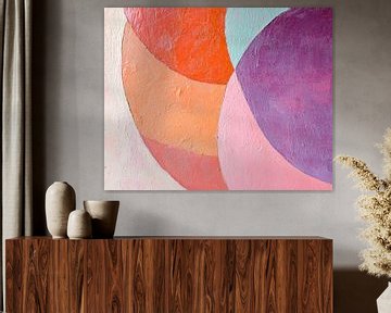 Overlappende Cirkels in Pasteltinten van Modern Collection