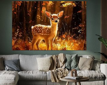 Deer in warm autumn light