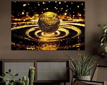Gouden bol met lichtpatronen van Imperial Art House