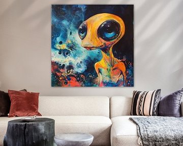 Schattige alien abstract van TheXclusive Art