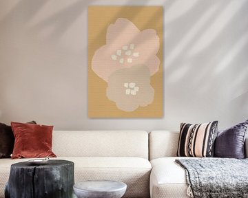 Romantisch botanisch schilderij in pastel van Abstract Minimalist Art