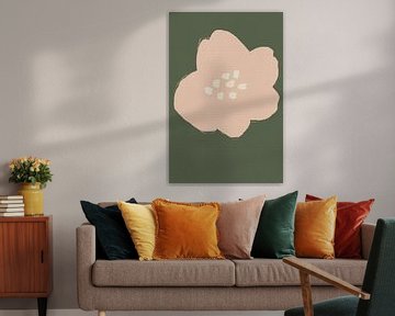 Hedendaagse botanische kunst met een retro tintje van Abstract Minimalist Art