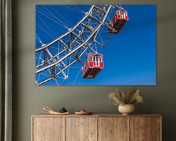 The popular Wiener Riesenrad agains a blue sky