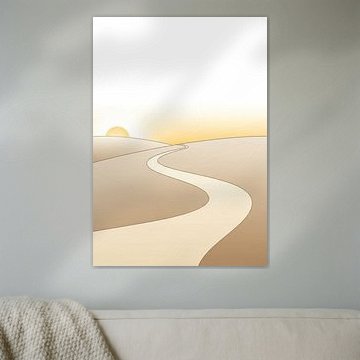 Het pad - Illustratie Japandi-reis