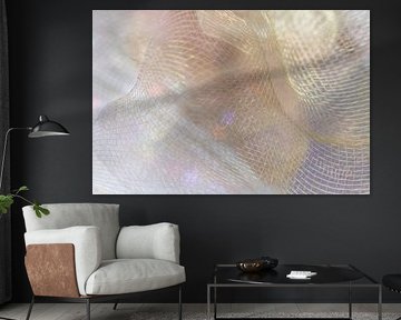Iriserende stof, feestelijke elegantie - macrotextuur in een spel van licht van Mixed media vector arts