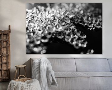 Des cristaux acryliques comme des diamants - éclat sur le noir