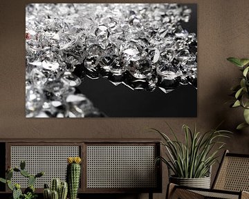 Diamants sur noir - jeu de lumière en point de mire