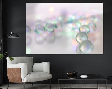Boules de verre pastel - jeu de lumière en bokeh