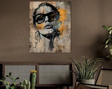 Rebel Heart de vrouwelijke kracht in rauwe collagevorm van Dutch Art Works