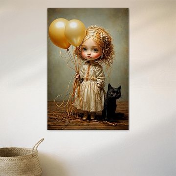 Mädchen mit Katze...