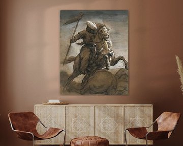 Théodore Géricault. Turkish horseman in battle