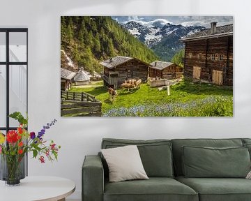 Hutten op de Oberstalleralm (1.870 m) in het achterste Villgratental van Christian Müringer