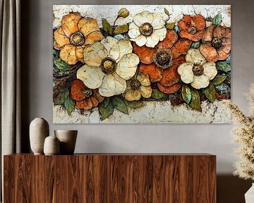 Bloemen met warme kleuren van Art & Soul Creations