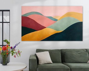 Farbige Landschaft Berge weiches Farbpanorama
