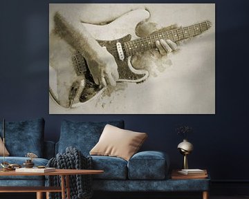 Elektrische Gitaar van Johan Zuijdam Digi Art