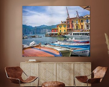 Lac de Garde - Au port de Malcesine sur t.ART