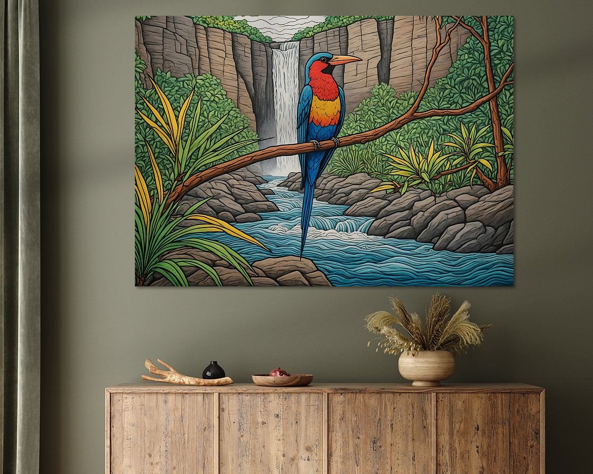 Voorbeeld van het werk in een kamer