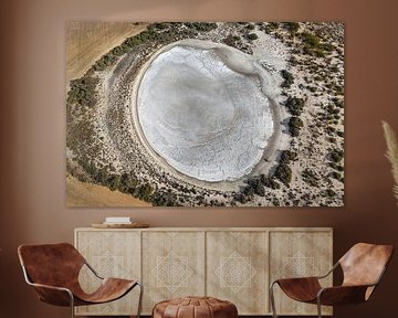 Vue aérienne d'un marais salant en Australie