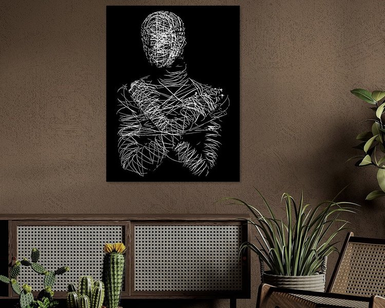 Voorbeeld van het werk in een kamer