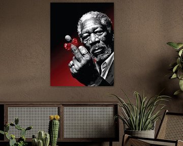 Art du majeur avec nœud rouge sur Ramy Salah Hefny