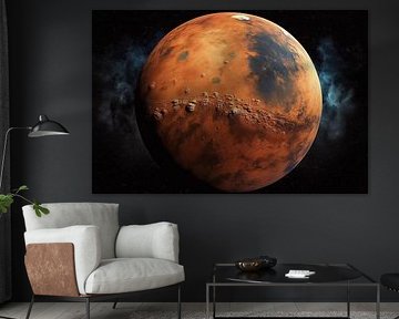 Radiant Mars in the cosmic depths by Vythryd Arts