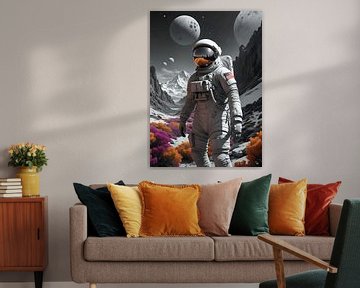 Astronaut in de tuin van Rizal Azhari