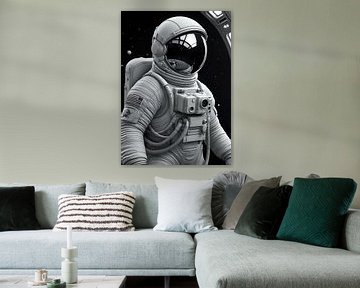 Monochrome astronaut van Rizal Azhari