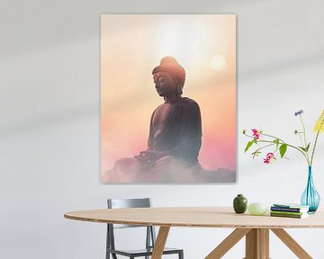 Meditation Buddha heitere Farben