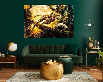 Dynamische cheetah en schildpad actie van Imperial Art House