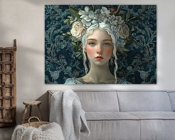 Bloemen Kroon Portret