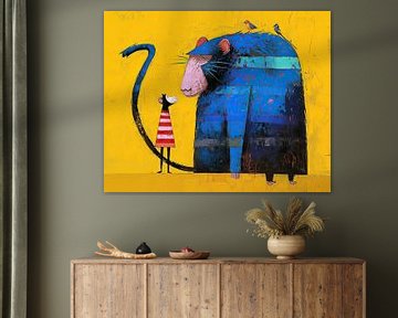 Surrealistisch Schilderij | Giant Whispers van ARTEO Schilderijen