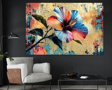 Kleurrijke abstracte hibiscusbloem van Imperial Art House