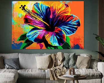 Hibiscusbloem in levendige kleuren van Imperial Art House