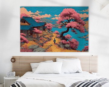 malerisches Japan Geisha im Garten von Egon Zitter