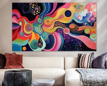 Abstracte kleurrijke vormen van TheXclusive Art