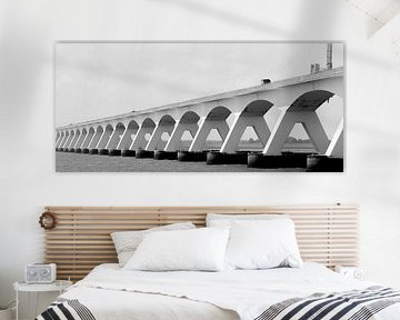Die Zeelandbrug schwarz und weiß