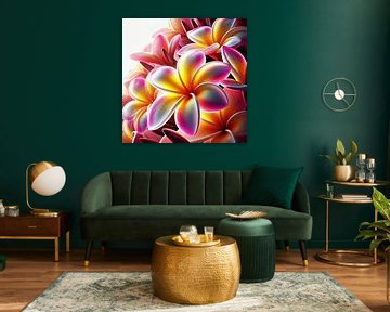 Frangipani - Tropical blossoms in vibrant colours by Eric Nagel