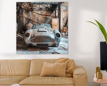 Aston Martin stoffige werkplaats Lost Place klassieke auto van gm_designs