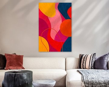 Gewaagde abstracte kleurencompositie van RavenC Store