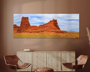 Panorama der Painted Desert und der San Francisco Peaks, Arizona von Henk Meijer Photography