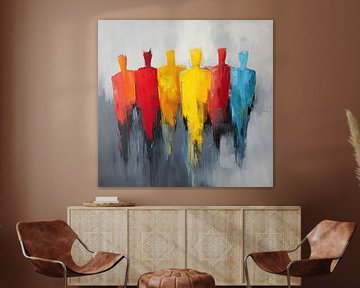 Figuren Farben | Abstrakte Menschen mit lebendigen Farben